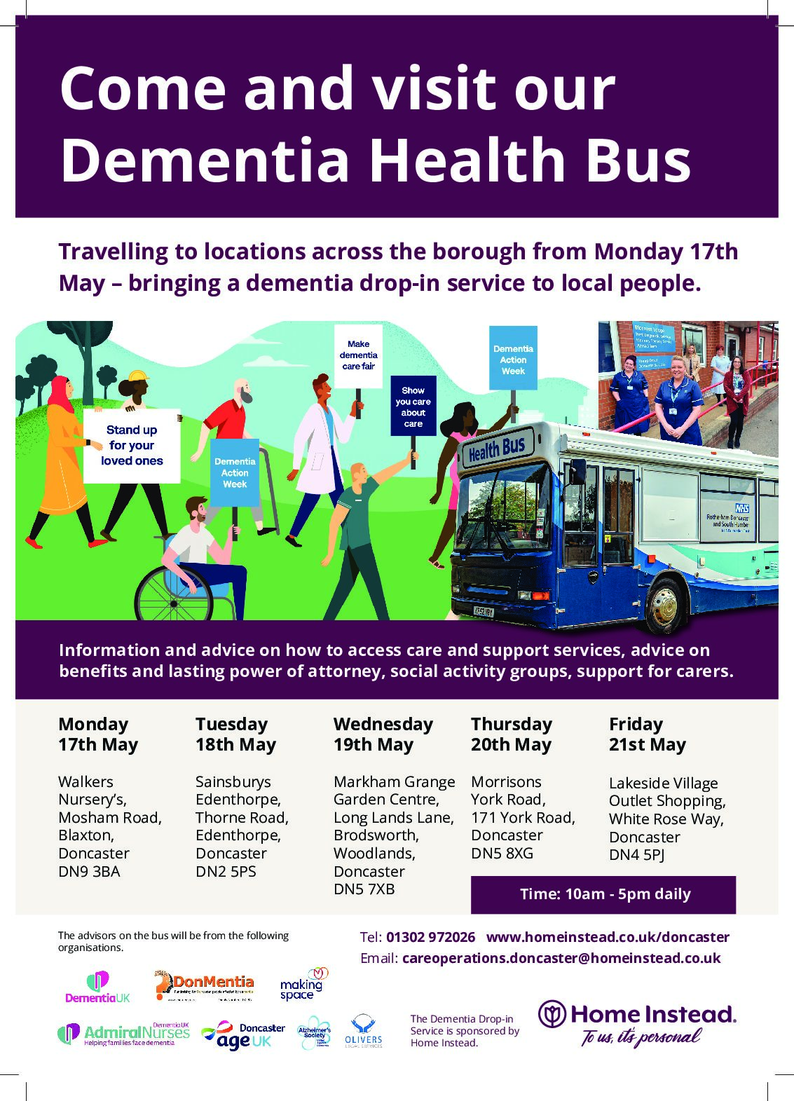 Come and visit the Dementia Health Bus (Doncaster)